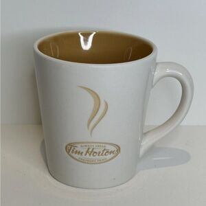 Tim Hortons White and Tan Mug